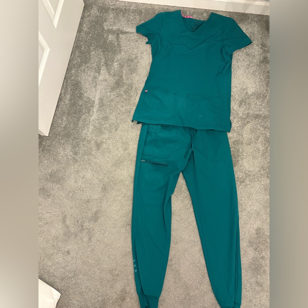 Green joggers scrubs